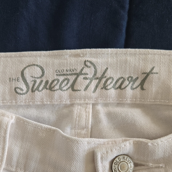 Old Navy Straight Leg White Jeans - Picture 3 of 7